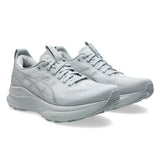 Women's ASICS GEL-Kayano 32 stability trainers in Piedmont Grey and Gravel with supportive cushioning and sporty design.