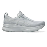 Womens ASICS GEL-Kayano 32 stability trainers in Piedmont Grey and Gravel with supportive design and cushioned sole.