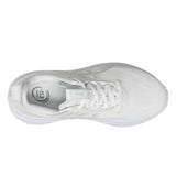 Women's ASICS GEL-Kayano 33 stability trainers in white, featuring supportive design and cushioned sole for running comfort.