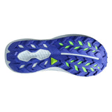 Women's ASICS Trabuco 14 trail running shoes in amethyst and cobalt with rugged outsole and breathable mesh upper.