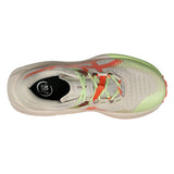 Women's ASICS Trabuco Max 5 trail running shoes in Rose Dust and Sun Coral with rugged outsole and supportive design
