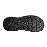 Women's Hoka Clifton 11 wide running shoes in black, featuring a sleek design and cushioned sole for comfort and support.