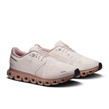 Women's On Cloud 6 active life running shoes with lightweight design and cloud cushioning in sleek gray and white color.