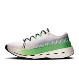 Men's On Cloudboom Max road running shoe in gray with black accents, showcasing its lightweight design and cushioned sole.