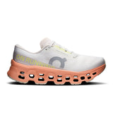 Women's On Cloudmonster 3 road running shoes with breathable mesh upper and cushioned sole for comfort and support.