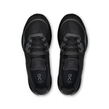 Men's On Cloudnova Rift active lifestyle sneakers in black and white with cushioned soles and modern design.