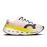 Women's On Cloudboom Max road running shoes with breathable mesh upper and cushioned sole for performance and comfort.