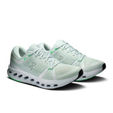 Men's On Cloudsurfer 2 road running shoes in black with cushioned sole and breathable upper, designed for comfortable running.