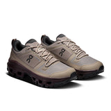 Women's On Cloudrock Low Waterproof hiking shoes in black with durable outsole and waterproof features for outdoor adventures.