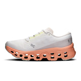 On Cloudmonster 3 women's road running shoes with breathable mesh uppers and cushioned soles, designed for comfort and performance.