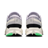Women's On Cloudsurfer 2 road running shoes in gray with white accents, featuring breathable mesh upper and cushioned sole.
