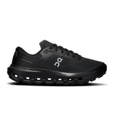 Women’s On Cloudvista 3 trail running shoes in black and pink, featuring lightweight design and durable outsole for outdoor running.