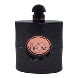 Yves Saint Laurent Black Opium Eau de Parfum spray for women, 3 oz bottle with black and glittery design, front view.