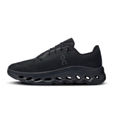 Men's On Cloudtilt Active Life sneakers in black with white accents, showcasing the lightweight athletic design and cushioned sole.