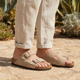 Men's suede casual summer sandals with adjustable buckle from Zexov, featuring comfortable design and soft suede material.