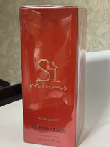 Giorgio Armani Si Passione Intense women's perfume bottle, 3.4 oz / 100ml, with elegant packaging and fragrance details.
