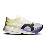 Men's On Cloudboom Strike road running shoes with lightweight design and breathable mesh upper, suitable for fast-paced running.