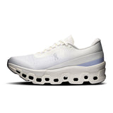 Women's On Cloudmonster 2 road running shoes in Ivory and Nimbus with a sporty design and cloud-inspired sole.