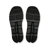 Men's On Cloudmonster Void active life shoes in black with orange accents, featuring breathable mesh and cushioned soles.