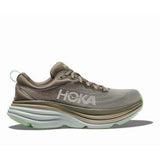 Men's Hoka Bondi 8 running shoes in D-width, featuring a sleek design with supportive cushioning and durable outsole.