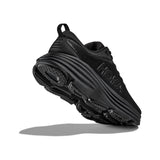 Men's Hoka Bondi 8 running shoes in D-width with a sleek design, featuring a breathable mesh upper and cushioned sole for comfort.