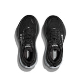 Men's Hoka Bondi 8 running shoes in white, featuring a D-width design, with cushioned soles and supportive fit.