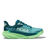 Hoka Challenger ATR 7 women's running shoes in B-width, featuring breathable mesh upper and cushioned midsole for trail running.