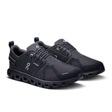 Men's On Cloud 6 Waterproof Active Life shoes in black and gray, featuring breathable fabric and cushioned soles for outdoor activities.