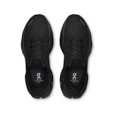 Men's On Cloudrunner 3 Max road running shoes in black and white, featuring cushioned soles and breathable mesh upper.