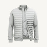 Men's quilted Zexov bomber jacket, lightweight and stylish, designed for comfortable everyday wear, shown in a close-up front view.