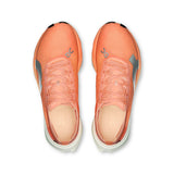 Women's On Cloudboom Strike road running shoes in black with white accents, featuring lightweight design and cushioned soles.