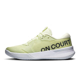 Women's On THE ROGER Pro 3 tennis shoes in white with black accents, featuring a sleek design and supportive soles.