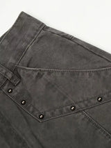 Men's vintage washed cargo pants by Trendsi, showing relaxed fit and multiple utility pockets in a casual style.
