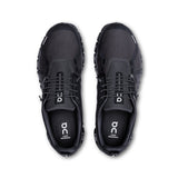 Men's On Cloud 6 Waterproof active life shoes in black with sleek design and durable waterproof features.