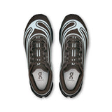 On Cloudflow 5 AD women's running shoes in black and white, featuring lightweight mesh upper and cushioned sole for active life.