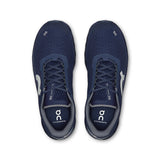 Men's On Cloudmonster 1 active lifestyle sneakers in black and white, featuring cloud cushioning and breathable mesh upper.