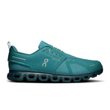 Men's On Cloud 6 Waterproof active life shoes in black and gray with breathable mesh and cushioned soles for outdoor activities.