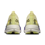 Women's On Cloudboom Strike road running shoes with sleek design and breathable mesh upper, suitable for high-performance training.