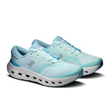 Men's On Cloudrunner 3 road running shoes in black and gray with cushioned soles and breathable mesh upper.