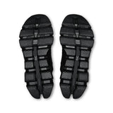 Women's On Cloudswift Amp active life sneakers in black with white accents, featuring cushioned soles and sleek design.