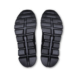 Women's On Cloud 6 Waterproof active life shoes in black with cushioned soles and breathable mesh upper.