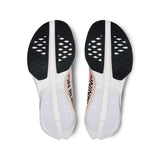 Women's On Cloudboom Strike road running shoes in black and white with breathable mesh upper and cushioned sole.