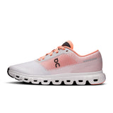 Women's On Cloud 6 Push active life sneakers in black with white soles, featuring a sleek design and cushioned sole for comfort.