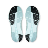 Women's On Cloudsurfer 2 road running shoes in gray and pink with cushioned soles and breathable mesh uppers.