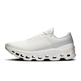 Men's On Cloudmonster 1 active life running shoes with gray and black design, featuring cloud cushioning and breathable mesh upper.