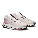 On Cloudnova 2 women's active lifestyle sneakers with cushioned design and sleek black and white color scheme.