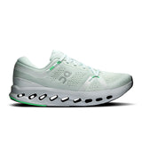 Men's On Cloudsurfer 2 road running shoes in black and gray, featuring cushioned soles and breathable mesh upper.