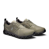 Men's On Cloud 6 Waterproof active life shoes in black with breathable mesh and cushioned soles, designed for outdoor activity.
