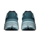 Men's On Cloudmonster Void active life sneakers, showing the lightweight design and cloud-like sole in a sleek black and gray color.