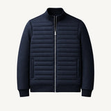 Men's quilted bomber jacket by Zexov, lightweight with a fitted design, shown in a versatile casual style.